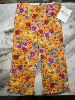 Boutique Nick Nack Patty Wack Butterfly Floral Capri Pants Size 6 NWT