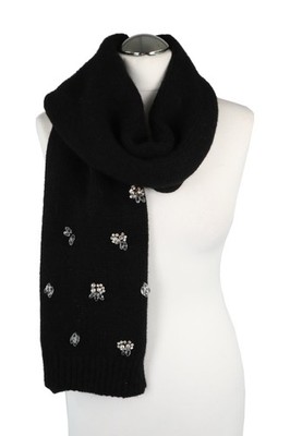 Jimmy Choo Damen Schal Schwarz Wollschal