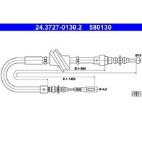 Seilzug Feststellbremse ATE 24.3727-0130.2 FüR Audi 100 C3 Avant
