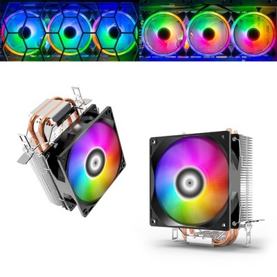 Cooling Fan CPU 9CM RGB A200 CPU Cooler with Copper Pipes Heat Dissipation