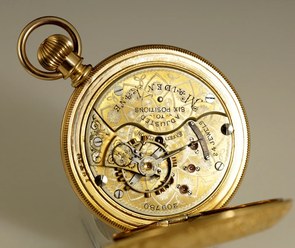 FABULOUS 24 JEWEL, SETH THOMAS, MAIDEN LANE~NEAR PERFECT~GREAT GOLD FILLED CASE! - Image 4 of 4