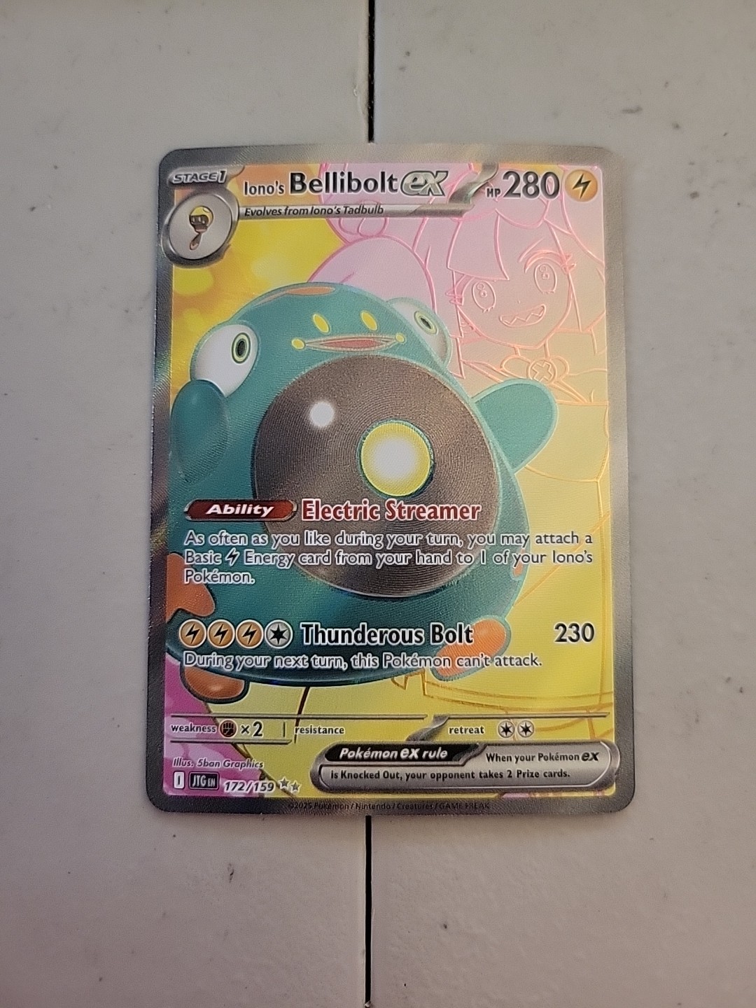 Ionos Bellibolt Ex Full Art 172/159 Pokemon Journey Together NM