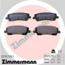 ZIMMERMANN Bremsbelagsatz Scheibenbremse 22112.170.1 für FORD MUSTANG EcoBoost