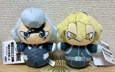 Dr.STONE GIGO Knitted Plush Toy Mascot Xeno Stanley Snyder Set of 2 Japan NEW
