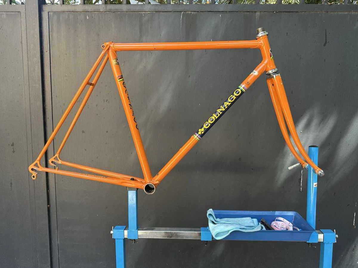 Vintage Colnago Super Molteni Orange Steel Road Bike Frame and
