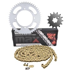 Gold Heavy Duty Drive Chain & Sprockets Kit for Kawasaki KX100 2000-2021