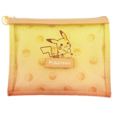 Pokemon Gradation Mesh Flat Pouch Orange Marimocraft PKM-888 Japan