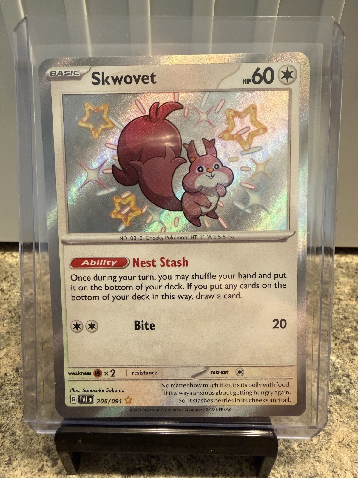 Skwovet 205/091 SV: Paldean Fates Holo
