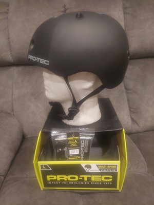 PRO-TEC Multi-Sport Street Lite Certified  Skate Bike Helmet Rubber Black Large