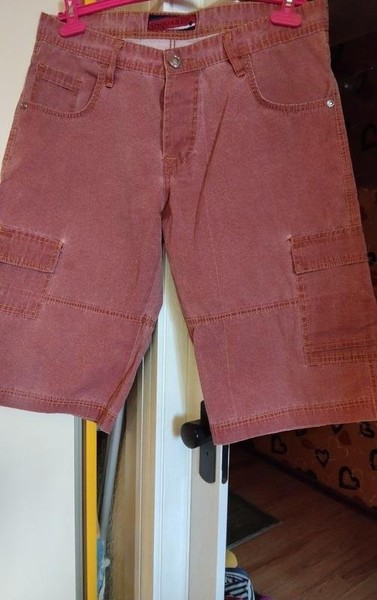 Men dsquared Shorts Burgundy Cotton 36 / XL / 50