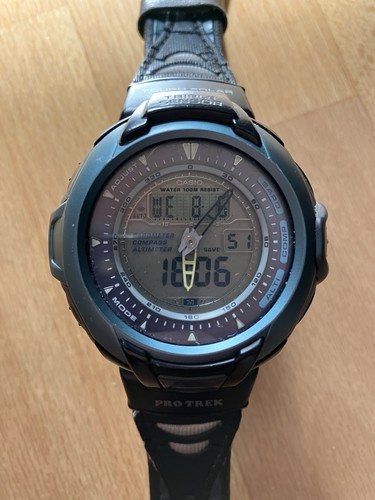 Casio Pro Trek PRG-60L Pathfinder, Uhr, Analog & Digital, Solar, Herren, Retro