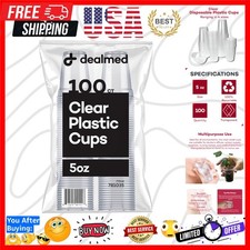 Professional 5 oz. Disposable Plastic Cups - 100 Recyclable for Healthcare, ...