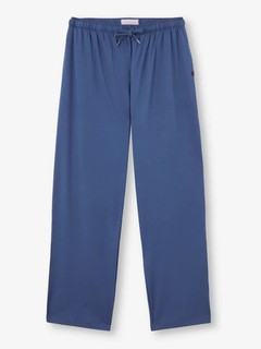 DEREK ROSE MENS LOUNGE TROUSERS XXL MODAL RRP. £190 BASEL BLUE PJ 2XL