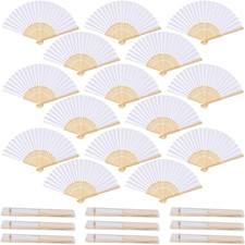 24 Pezzi Ventaglio Matrimonio Ventaglio Giapponese Ventaglio Carta Bianca Ventag