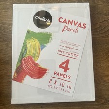 Canvases for Painting - 8x10 4 Pack Art Paint Canvas Panels Set Boards