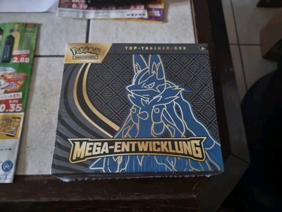 Pokémon Mega Entwicklung Lucario Top Trainer Box TTB Sealed Deutsch Pokemon Blau