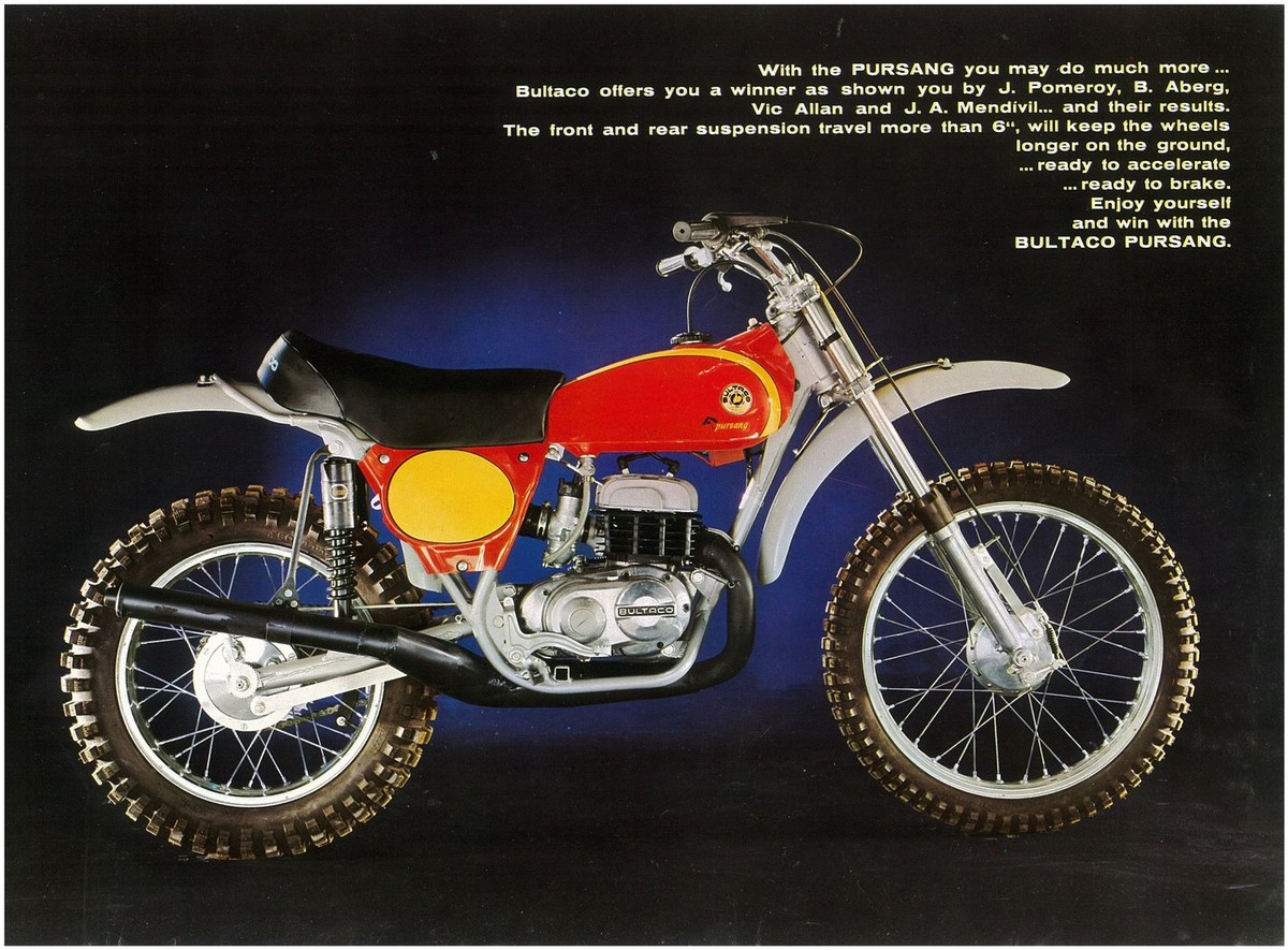BULTACO Brochure Pursang 360 250 200 MK8 1974 1975 1976 Sales