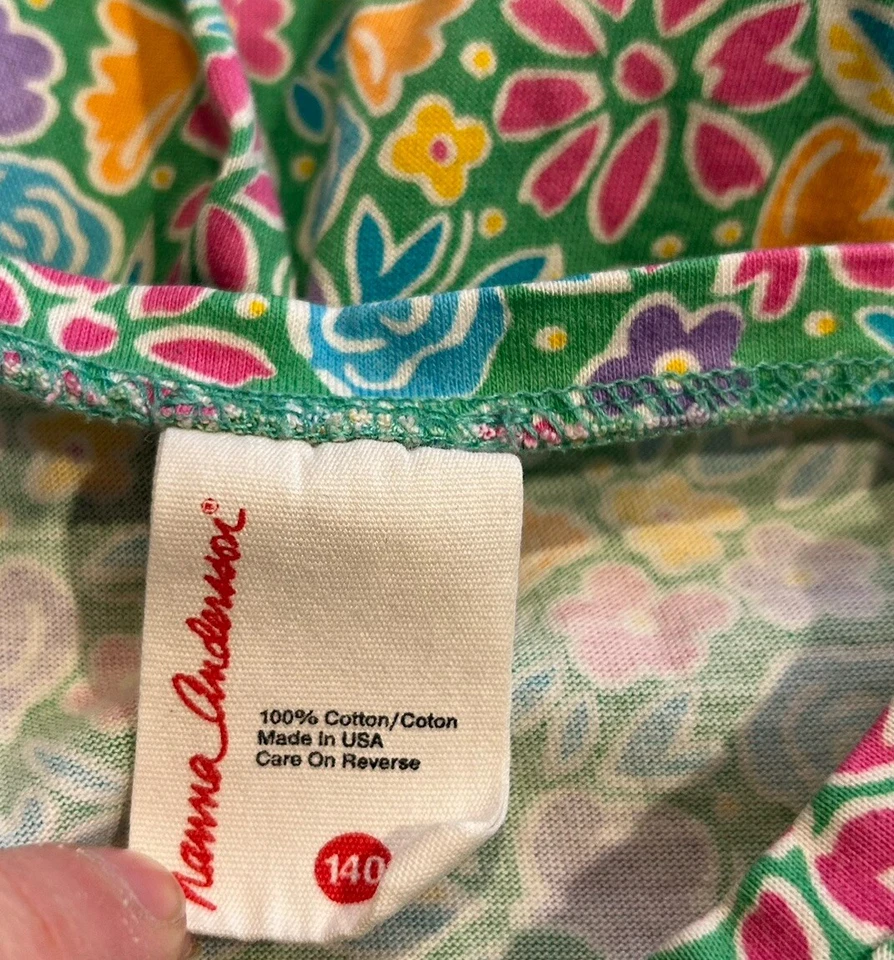 Hanna Andersson Floral T-shirt 140 - Image 4 of 4