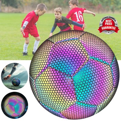 Leuchtender Fußball Reflektierender Fußball Holografisch Ball Offizielle Größe 5