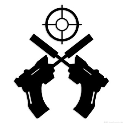 Target Pistols - Decal Sticker - Multiple Colors & Sizes - ebn7183
