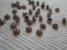 Antique Silver 5mm Bead Caps ~ Pack 95