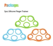 3Pcs Finger Hand Exerciser Strengthener Wrist Forearm Trainer Resistance Bands