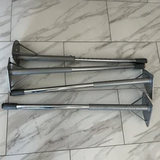 Lot of 4 Virco Zuma Table Legs Silver Replacement Adjustable Height