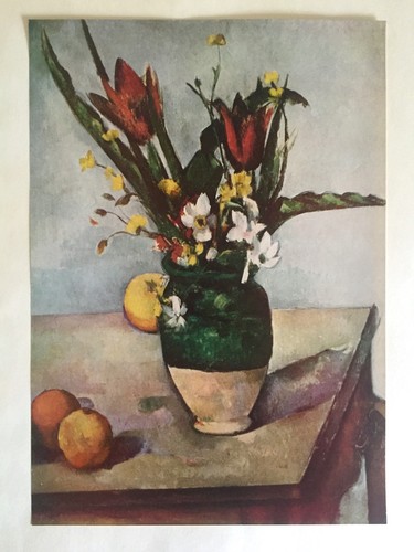 PAUL CEZANNE RARE VNTG 1952 AUTHENTIC LITHOGRAPH PRINT "TULIPS AND APPLES" 1890 - Picture 7 of 7