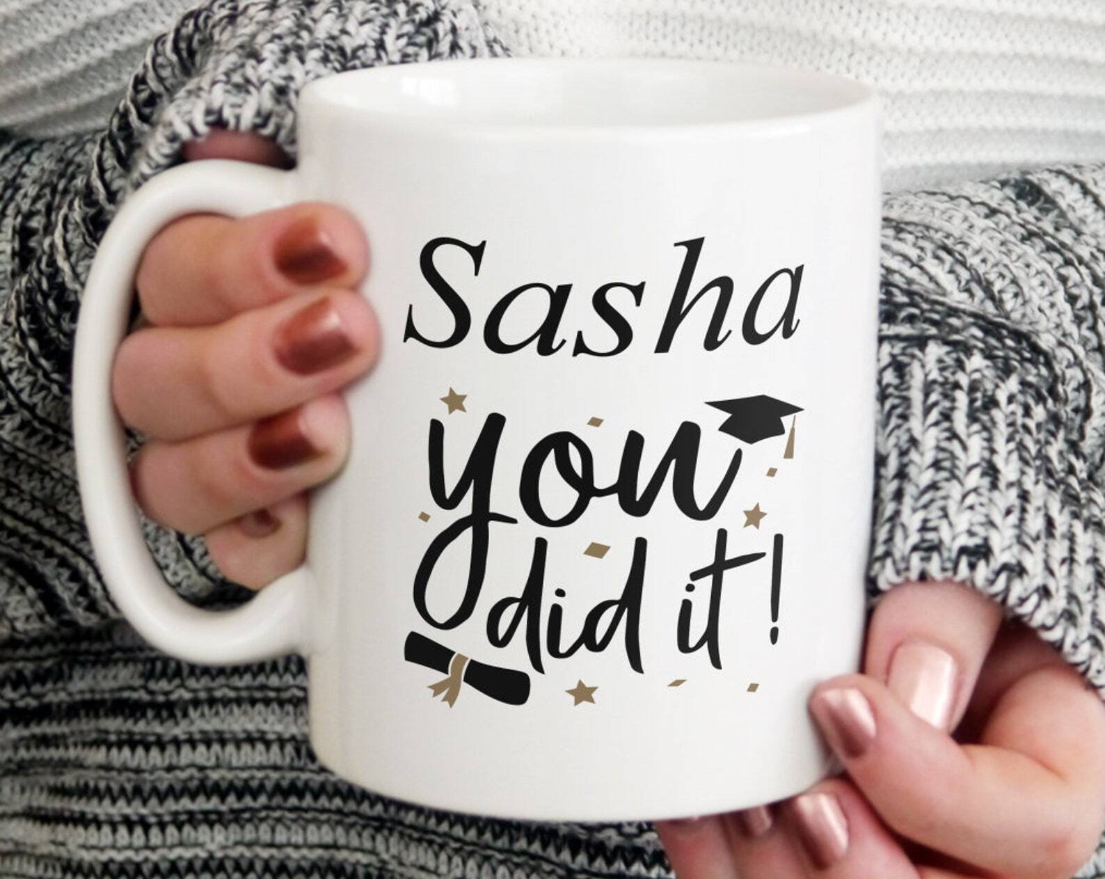 Personalised You Did It! Mug Travel Mug Latte Mug Enamel Mug Thermo Bottle