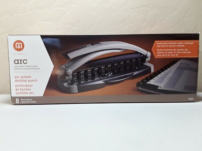 Staples Arc Desktop Paper Punch, 8-Sheet Capacity, Black & Gray | eBay