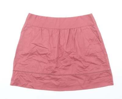 Loft Damen-Minirock rosa Baumwolle Größe 10 Reißverschluss
