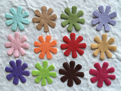 120 Flowers Lot Sampler Mulberry Paper diecut flower Assortment scrapbook cards