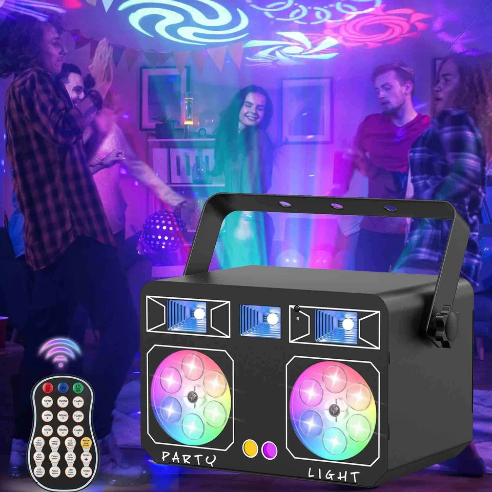 LED Gobo Wash Laser Licht Projektor Bühnenlicht RGBW DMX DJ Disco Fernbedienung - Bild 3 von 4