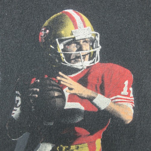 VTG San Francisco 49ers Shirt Mens XL Black Joe Montana 90s Made in USA Salem - Picture 4 of 19