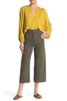 BLU PEPPER BLOUSE TOP WOMENS S SMALL MUSTARD GOLD NEW *Z6