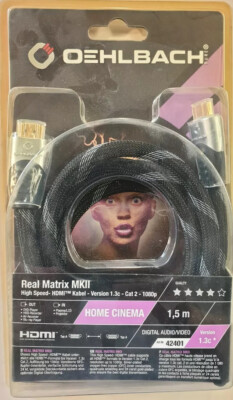 Oehlbach! Real Matrix MKII 1,5m (42401) Version 1.3c* High Speed HDMI Kabel##
