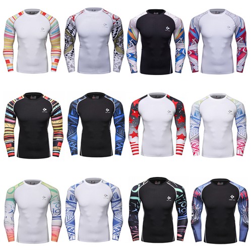 Mens Workout Compression Tops Running 