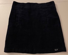Girls VINEYARD VINES Blue Corduroy Skirt Youth Size 7 Pockets Elastic Waist