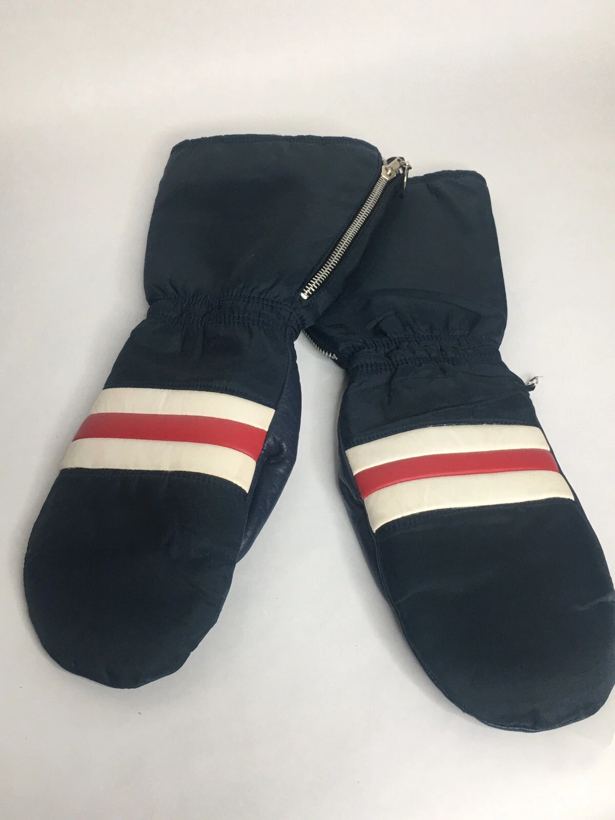 Vintage 1970s 1980s MONTGOMERY WARD Nylon Ski Snow Vest Mittens Glove Mens L