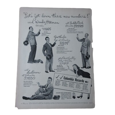 1947 Columbia Records / Listerine Antiseptic - Vintage Print Ad