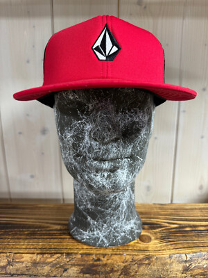 VOLCOM Full Stone Cheese Hat Trucker Snapback black red NEW NEUWARE portofrei