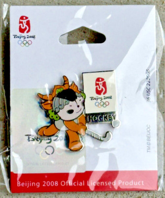 Beijing Olympics Pin Hockey 2008 Panda Mascot