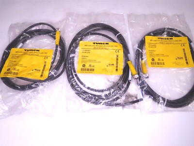 (3) Turck PKG 4M/S90 U2503-1 QD Cordsets (052925)