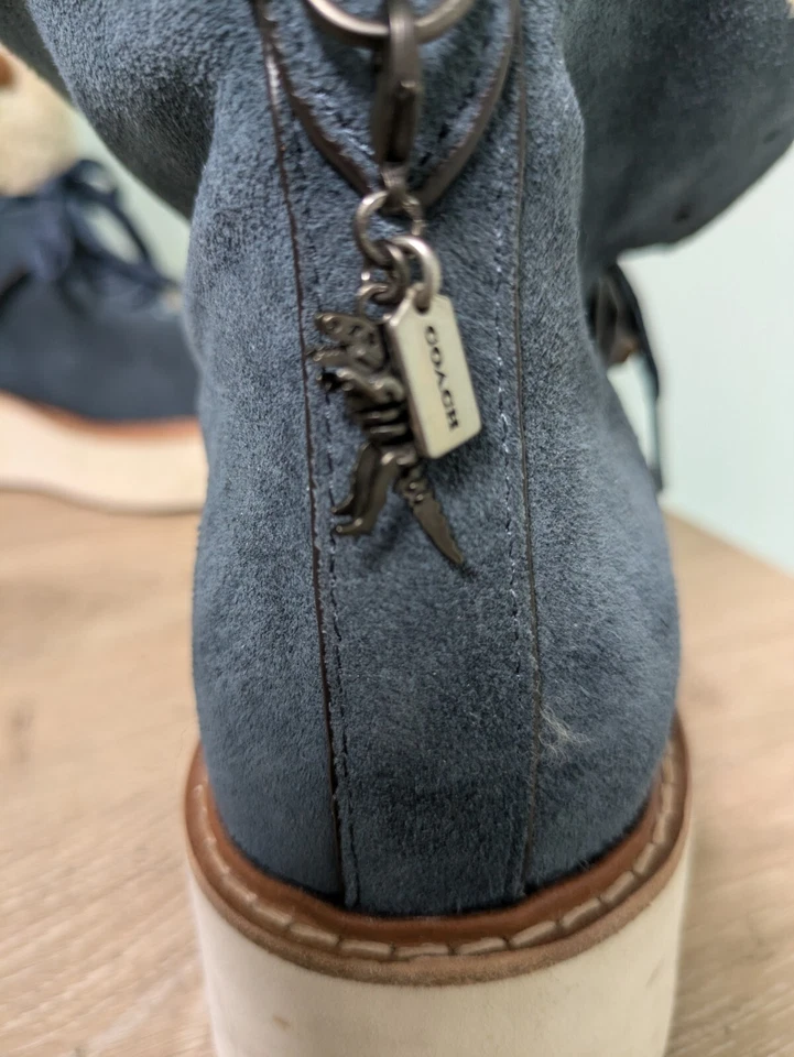 Zapatilla deportiva Coach T-REX para mujer senderismo forrada de lana azul talla 9B Foto 3 de 4