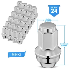 24 FORD FACTORY CHROME 14X2 LUG NUTS FOR 1997-2014 Ford F-150