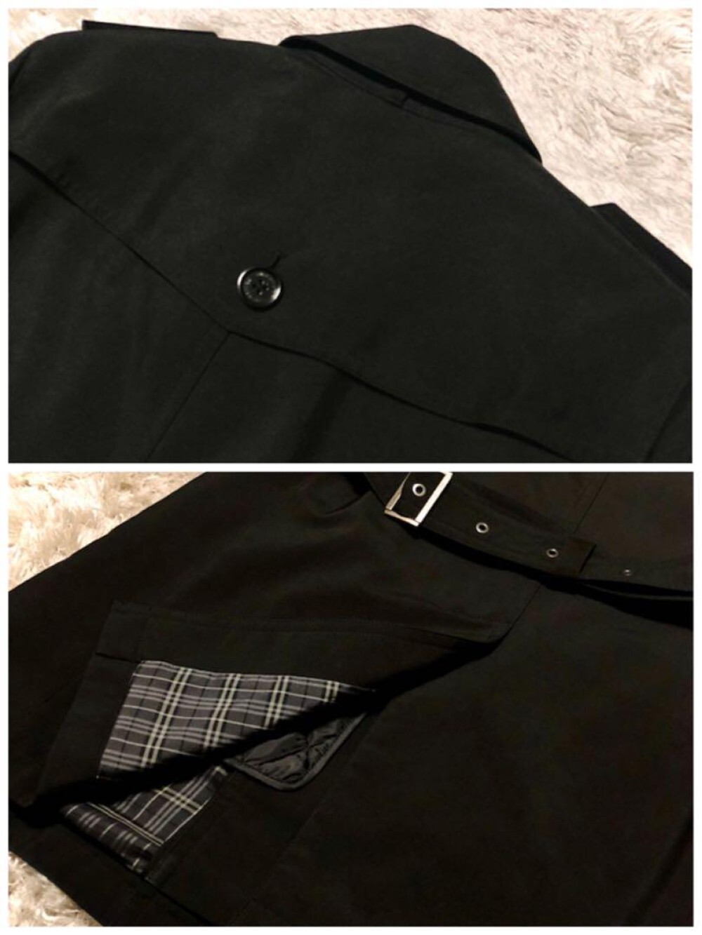 Burberry Black Label Trench Coat Black Polyester With Liner Size M For Men thumbnail 6