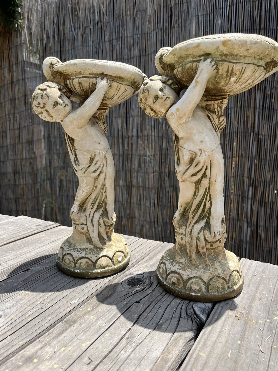 Alexander Backer&co 4eyes ヴィンテージ　アメトイ Vintage Alexander Backer?Chalkware Cherub Statue 12” | eBay