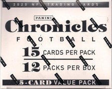 2020 NFL Panini Chronicles NFL Football Factory Sealed Jumbo Value Fat Pack Box