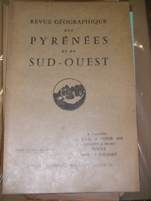Geographische Zeitschrift der Pyrenäen und des Südwestens T 28 1957 ONIA Öl in S.O.