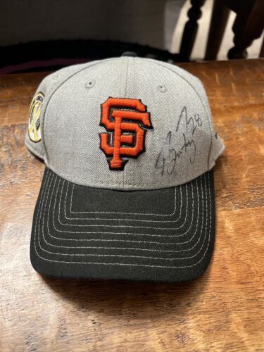 Sombrero Buster Posey Firmado por los Gigantes de San Francisco Psa ADN Autografiado - Imagen 1 de 8